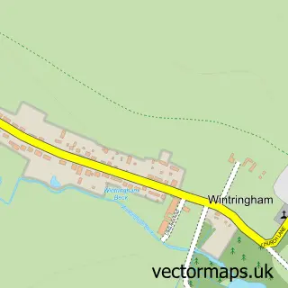 Street map sample of Wintringham, North Yorkshire