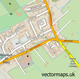 Street map sample of Wisbech St Mary, Cambridgeshire
