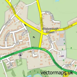 Street map sample of Wisborough Green, West Sussex