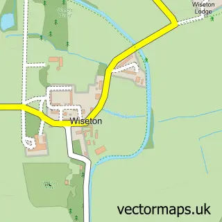 Street map sample of Wiseton, Nottinghamshire