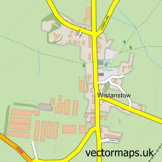 Street map sample of Wistanstow, Shropshire