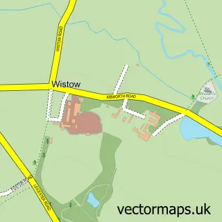 Street map sample of Wistow, Leicestershire