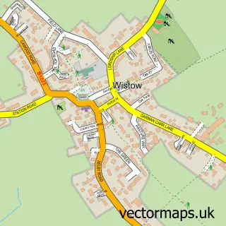 Street map sample of Wistow, North Yorkshire