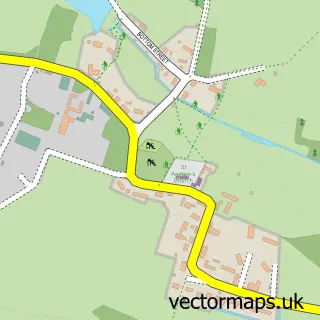 Street map sample of Witham on the Hill, Lincolnshire