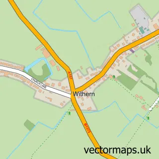 Street map sample of Withern, Lincolnshire