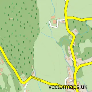Street map sample of Witherslack, Cumbria