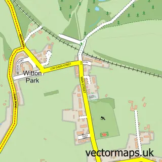 Street map sample of Witton Park, Durham