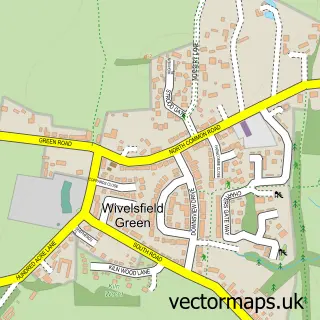 Street map sample of Wivelsfield Green, East Sussex
