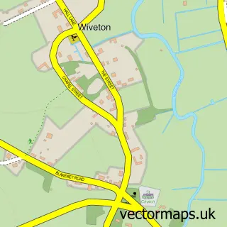 Street map sample of Wiveton, Norfolk