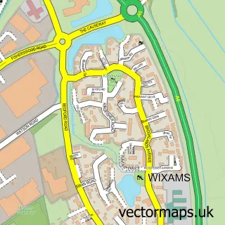 Street map sample of Wixams, Bedfordshire