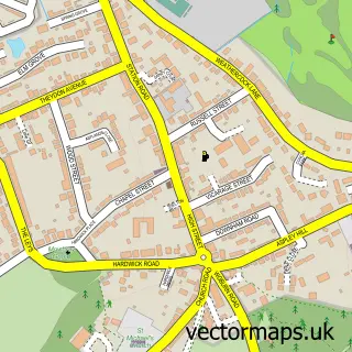 Street map sample of Woburn Sands, Buckinghamshire