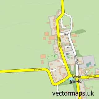 Street map sample of Wold Newton, East Riding of Yorkshire