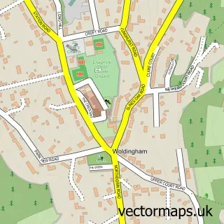 Street map sample of Woldingham, Surrey