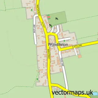 Street map sample of Wombleton, North Yorkshire