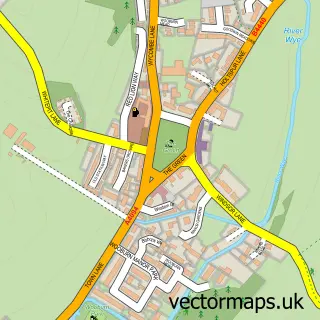 Street map sample of Wooburn Green, Buckinghamshire