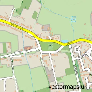 Street map sample of Wood Street, Surrey