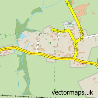 Street map sample of Woodborough, Wiltshire