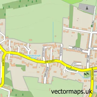 Street map sample of Woodborough, Nottinghamshire
