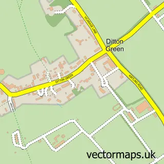 Street map sample of Woodditton, Cambridgeshire