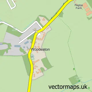 Street map sample of Woodeaton, Oxfordshire