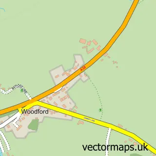 Street map sample of Woodford, Gloucestershire
