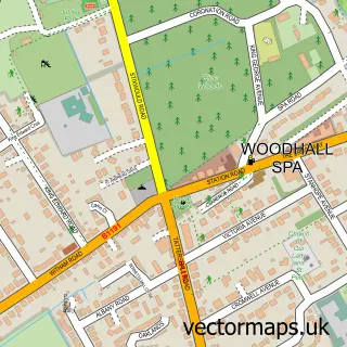 Street map sample of Woodhall Spa, Lincolnshire