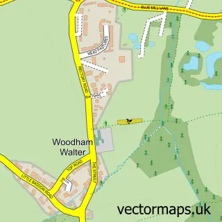 Street map sample of Woodham Walter, Essex