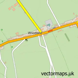 Street map sample of Woodland, Durham