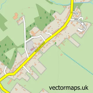 Street map sample of Woodlands, Hampshire