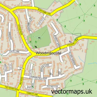 Street map sample of Woodmancote, Gloucestershire