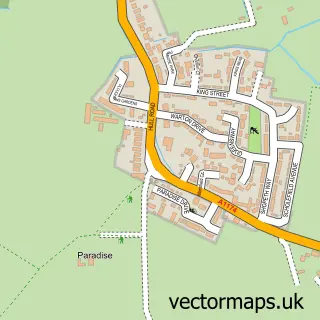 Street map sample of Woodmansey, East Riding of Yorkshire