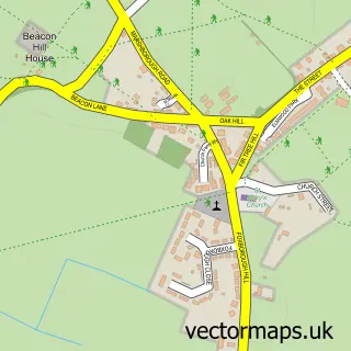 Street map sample of Woodnesborough, Kent