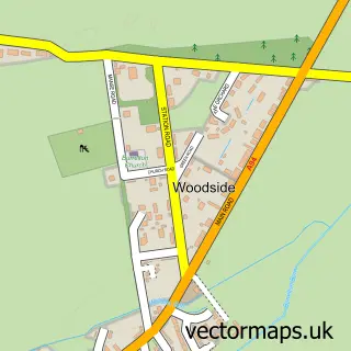 Street map sample of Woodside, Perth and Kinross