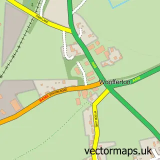 Street map sample of Woofferton, Shropshire