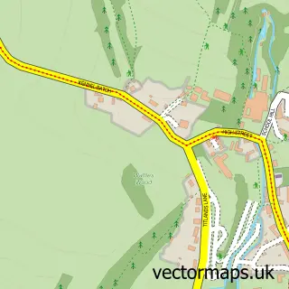 Street map sample of Wookey Hole, Somerset