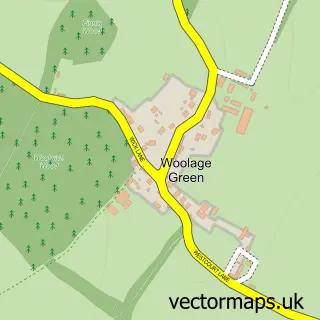 Street map sample of Woolage Green, Kent