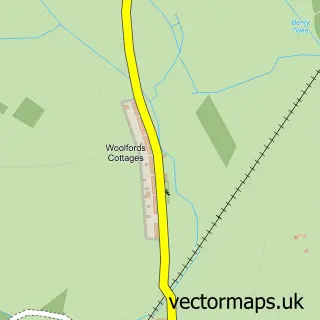 Street map sample of Woolfords, Lanarkshire
