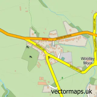 Street map sample of Woolley Moor, Derbyshire