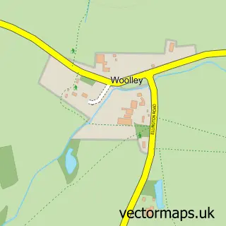 Street map sample of Woolley, Cambridgeshire