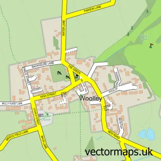Street map sample of Woolley, West Yorkshire