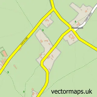 Street map sample of Woolscott, Warwickshire