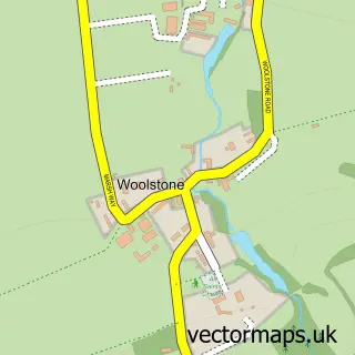 Street map sample of Woolstone, Oxfordshire