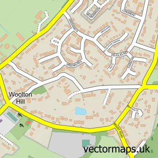 Street map sample of Woolton Hill, Hampshire