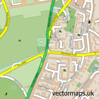 Street map sample of Woolwich, Greater London