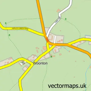 Street map sample of Woonton, Herefordshire