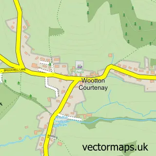 Street map sample of Wootton Courtenay, Somerset