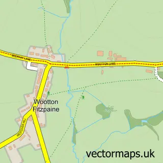Street map sample of Wootton Fitzpaine, Dorset
