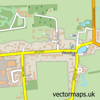 Street map sample of Wootton, Lincolnshire