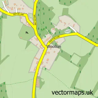 Street map sample of Wootton, Kent