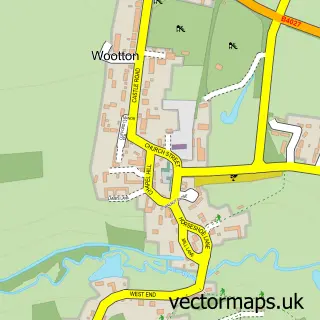 Street map sample of Wootton, Oxfordshire